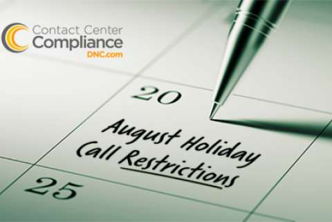 2019 August Restricted Do Not Call Dates