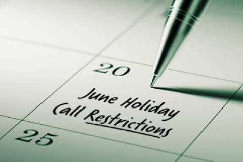 2021 June Restricted Do Not Call Dates