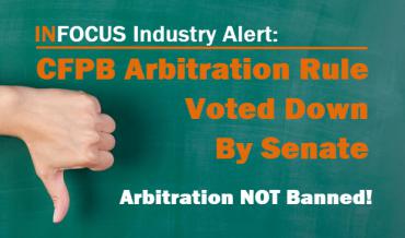 CFPB Arbitration Rule Voted Down By Senate