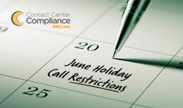 2019 June Restricted Do Not Call Dates