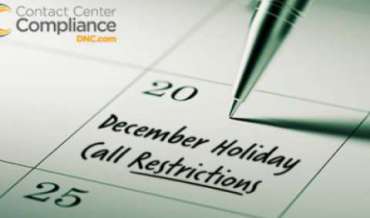 2019 December Restricted Do Not Call Dates