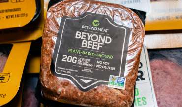 A package of Beyond Beef brand plant-based meat substitute