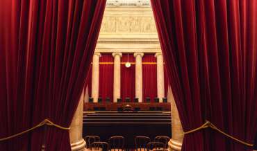 The interior of the United States Supreme Court chambers