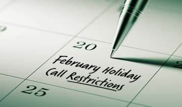 2021 February Restricted Do Not Call Dates