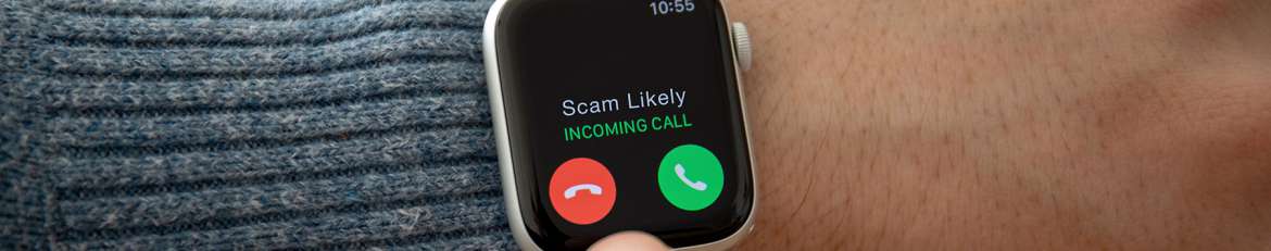 smart watch receiving scam call