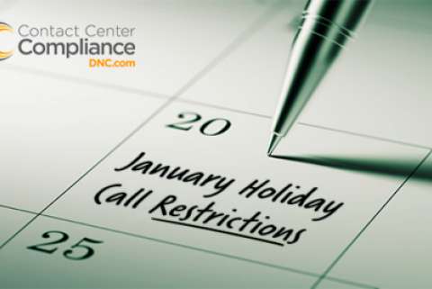 January 2017 Holiday Call Restrictions