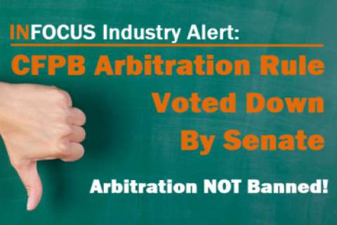CFPB Arbitration Rule Voted Down By Senate