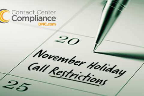 November Holiday Call Restrictions