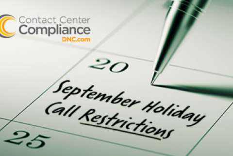 September Holiday Call Restrictions