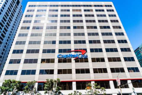 The facade of Capital One's San Francisco headquarters