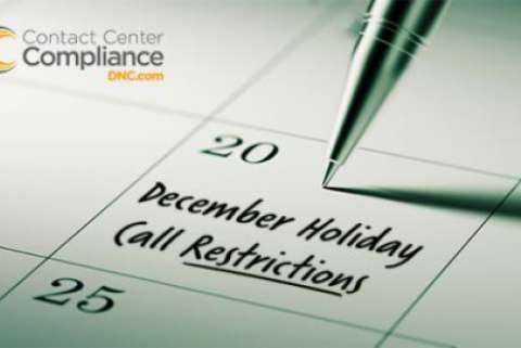 2019 December Restricted Do Not Call Dates