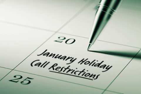 2020 January Restricted Do Not Call Dates