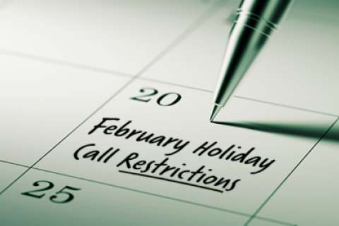 2020 February Restricted Do Not Call Dates