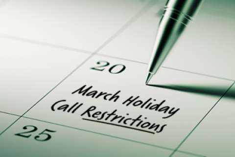 2020 March Restricted Do Not Call Dates