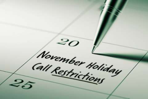 2020 November Restricted Do Not Call Dates