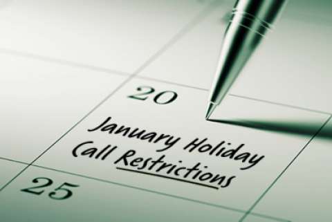 2021 January Restricted Do Not Call Dates