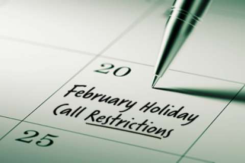 2021 February Restricted Do Not Call Dates