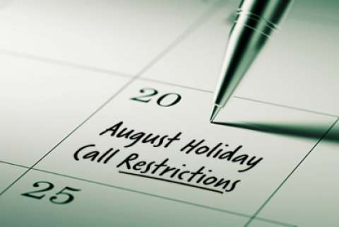 2021 August Restricted Do Not Call Dates