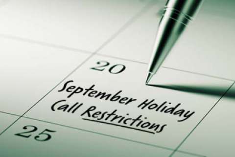 2021 September Restricted Do Not Call Dates