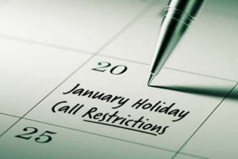 2022 January Restricted Do Not Call Dates