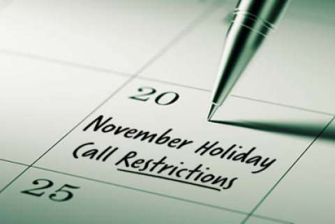 2022 November Restricted Do Not Call Dates