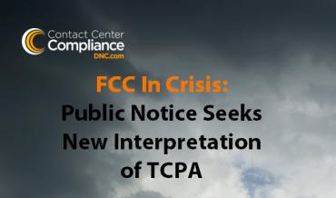 FCC TCPA Crisis over cloudy sky