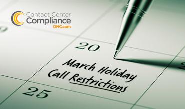 2019 March Restricted Call Dates