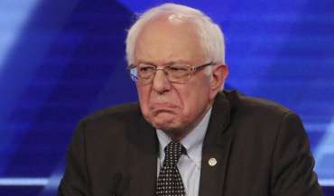 Bernie Sanders frowning
