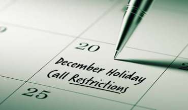 2021 December Restricted Do Not Call Dates