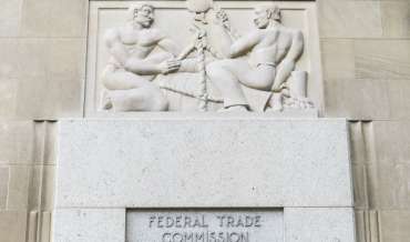 A frieze above the entrance to the FTC building