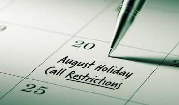 2022 August Restricted Do Not Call Dates