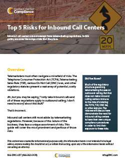 Top 5 Risks for Inbound Call Centers