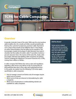 TCPA for Cable Companies