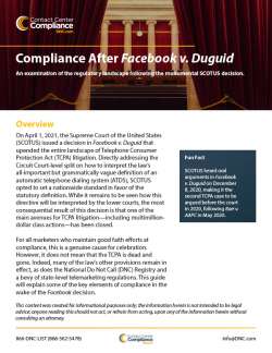 Compliance After Facebook v. Duguid