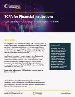 TCPA for Financial Institutions