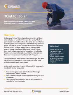 TCPA for Solar
