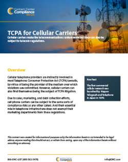 TCPA for Cellular Carriers